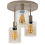 HELDR! Glazen Plafondlamp Firenze 3L - Amber/Beige