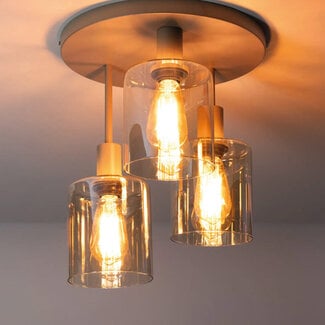HELDR! Plafondlamp Firenze 3L - Amber/Beige