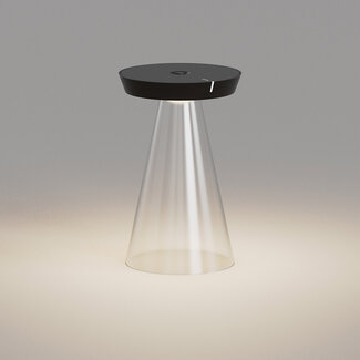 Ubiqua Tafellamp Torus Glass - Zwart