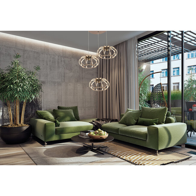 Geeti Design Hanglamp Salo 3L Vide - Zand/Zwart