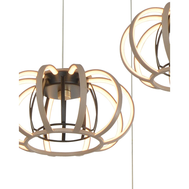 Geeti Design Hanglamp Salo 3L Vide - Zand/Zwart