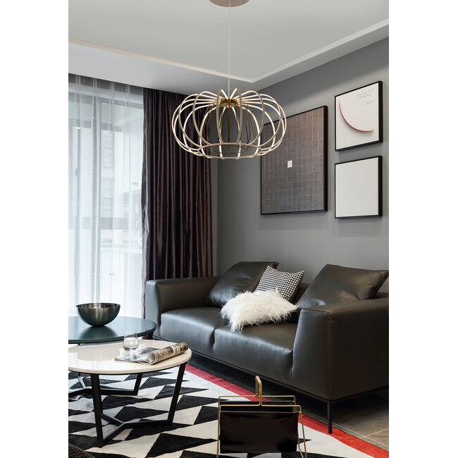 Geeti Design Hanglamp Salo 1L - Zand/Zwart