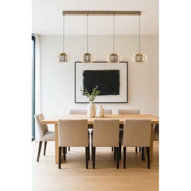 Geeti Design Hanglamp Salo 4L - Zand/Zwart