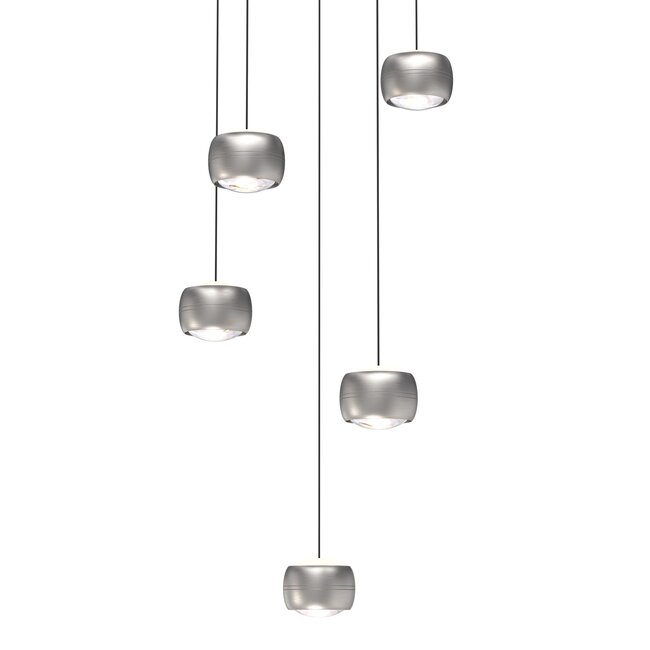 Geeti Design Hanglamp Quiberon 5L Vide - Nikkel Mat