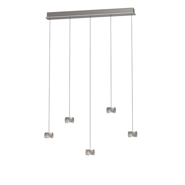 Geeti Design Hanglamp Quiberon 5L - Nikkel Mat