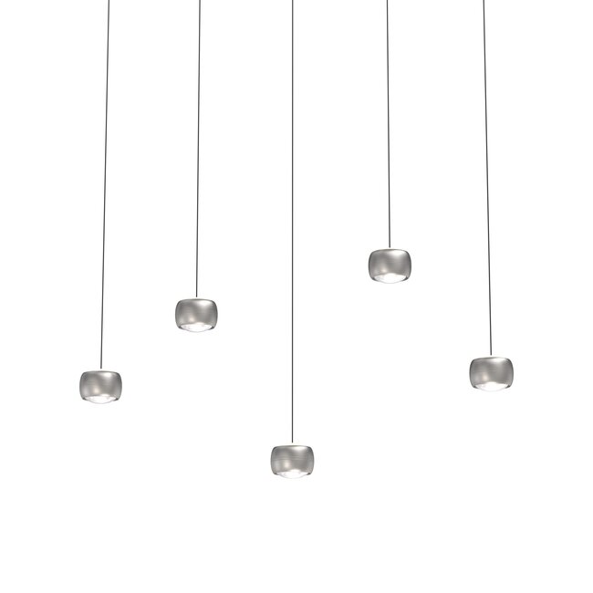 Geeti Design Hanglamp Quiberon 5L - Nikkel Mat