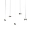 Geeti Design Hanglamp Quiberon 5L - Nikkel Mat