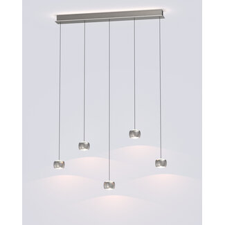 Geeti Hanglamp Quiberon 5L - Nikkel Mat