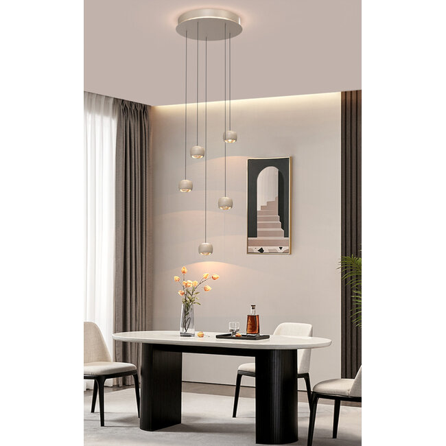 Geeti Design Hanglamp Quiberon 5L Vide - Zand