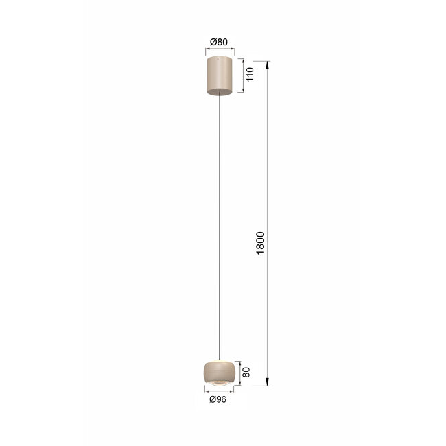 Geeti Design Hanglamp Quiberon 1L - Zand
