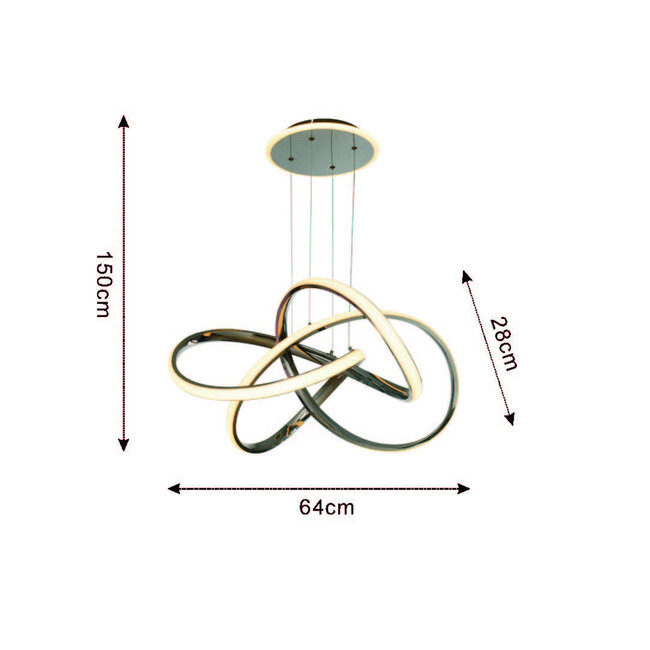 Geeti Design Hanglamp Bandol 1L - Zwart/Chroom