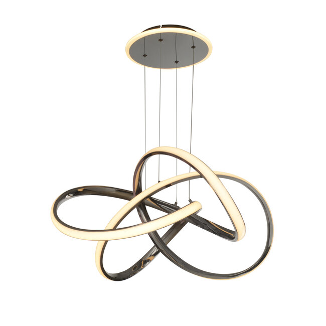 Geeti Design Hanglamp Bandol 1L - Zwart/Chroom
