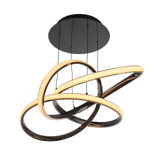 Geeti Design Hanglamp Bandol 1L - Zwart/Chroom