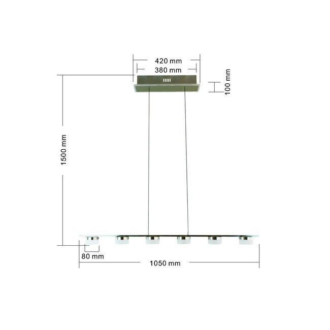 Geeti Design Hanglamp Cassis 7L - Nikkel Mat