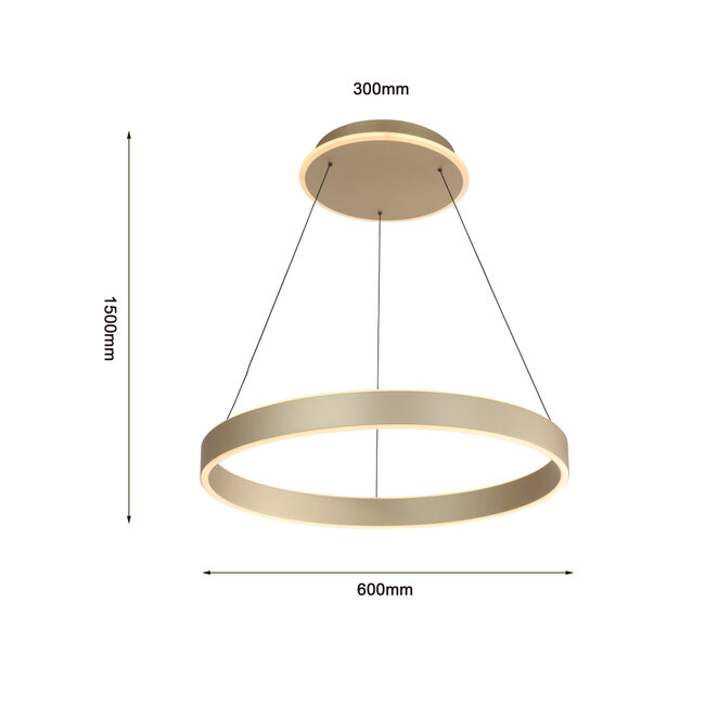 Geeti Design Hanglamp Marling 2L - Goud