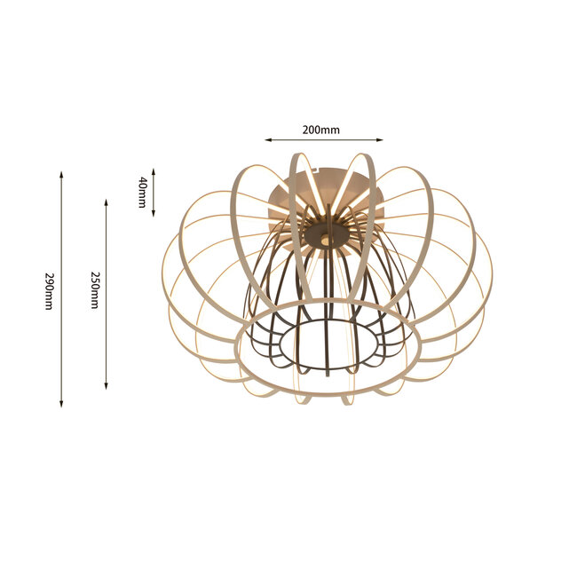 Geeti Design Plafondlamp Salo 55 cm - Zand/Zwart