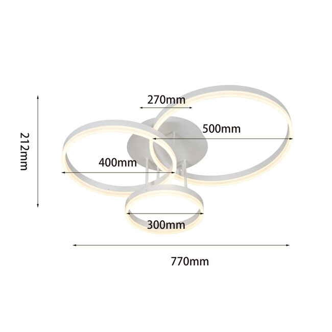 Geeti Design Plafondlamp Ravello 62,5 cm - Wit