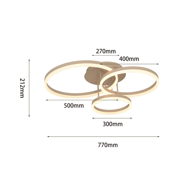 Geeti Design Plafondlamp Ravello 62,5 cm - Zand