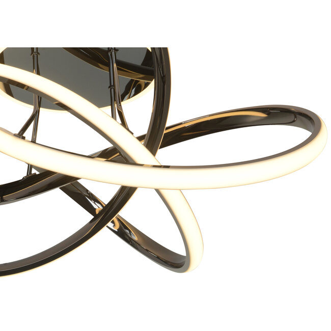 Geeti Design Plafondlamp Bandol 64 cm - Zwart/Chroom