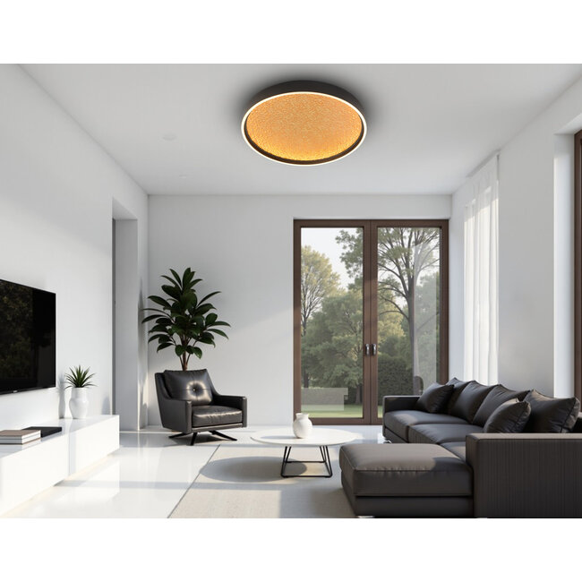 Geeti Design Plafondlamp Bormes 60 cm - Zwart/Goud