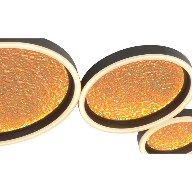 Geeti Design Plafondlamp Bormes 42 cm - Zwart/Goud