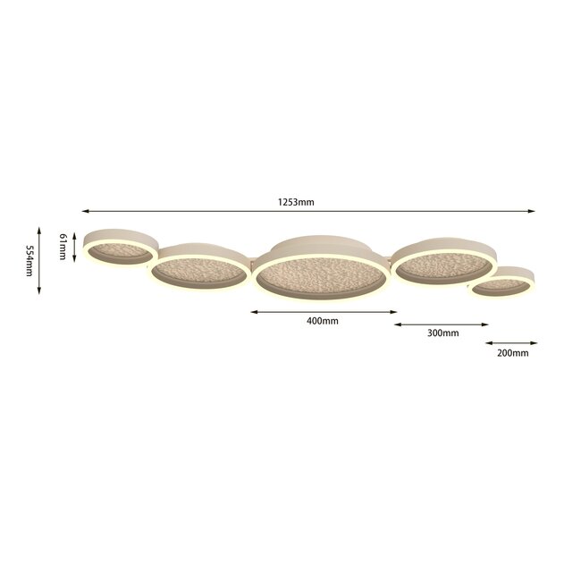 Geeti Design Plafondlamp Bormes 42 cm - Zand