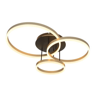 Geeti Plafondlamp Schenna 77 cm - Zwart/Goud