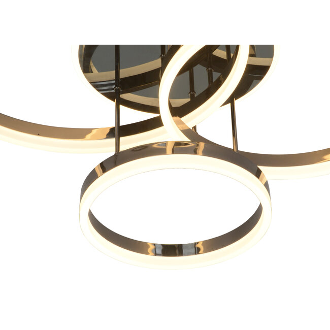 Geeti Design Plafondlamp Schenna 77 cm - Zwart/Chroom