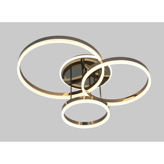 Geeti Plafondlamp Schenna 77 cm - Zwart/Chroom