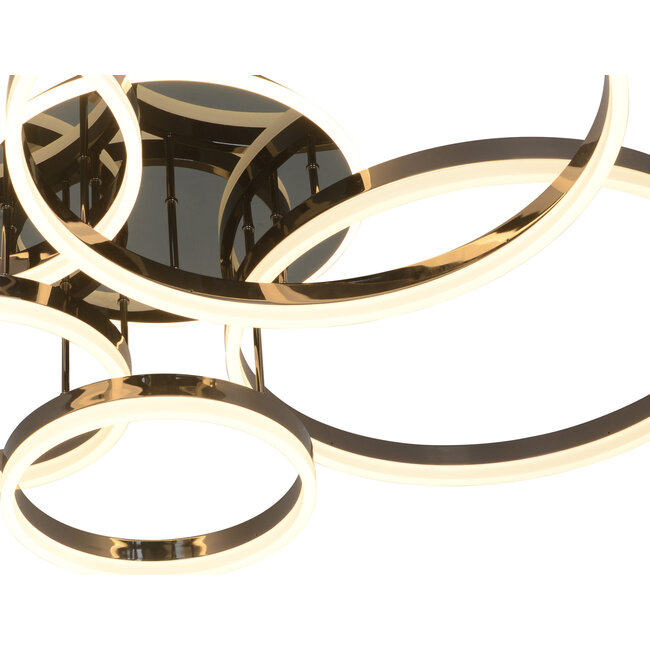 Geeti Design Plafondlamp Schenna 104,5 cm - Zwart/Chroom