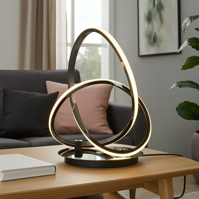 Geeti Design Tafellamp Bandol - Zwart/Chroom