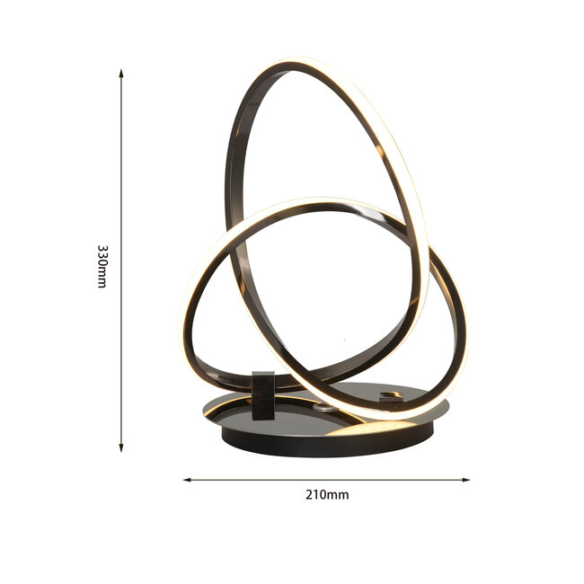 Geeti Design Tafellamp Bandol - Zwart/Chroom