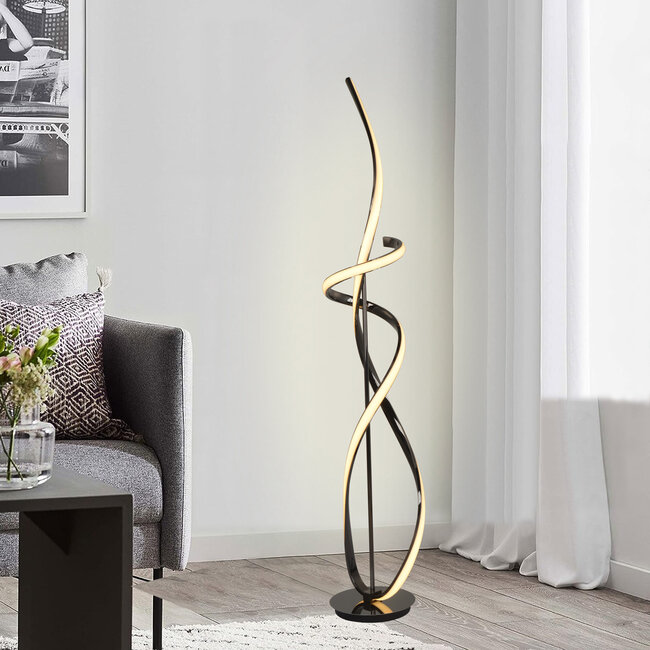 Geeti Design Vloerlamp Bandol - Zwart/Chroom