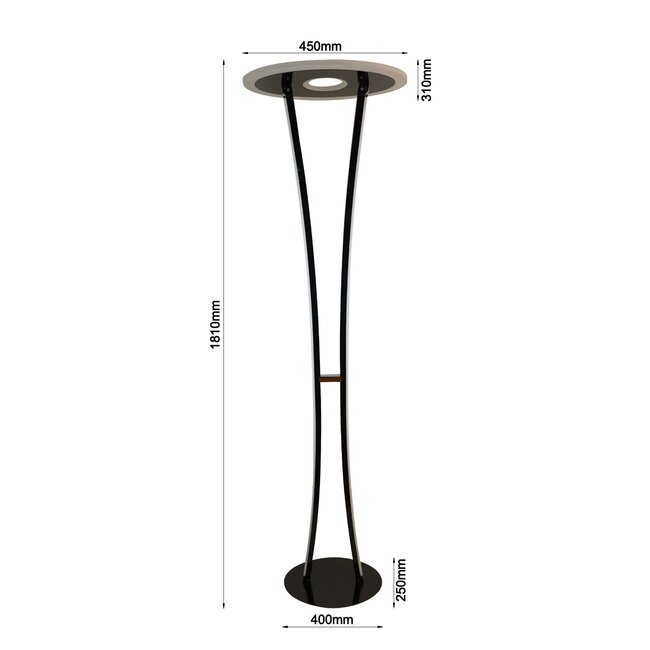 Geeti Design Vloerlamp Arnas - Zwart