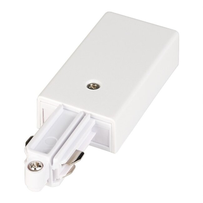 Artdelight 1-faseRailsysteem Megano 1m set (eindvoeding) - Wit/Champagne