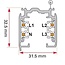Artdelight 3-fase Railsysteem Megano 3m set (eindvoeding) - Wit/Champagne