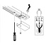Artdelight 1-fase Railsysteem Megano 2m set (middenvoeding) - Wit/Champagne