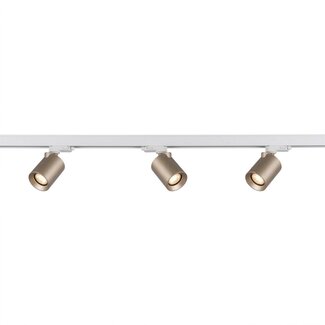Artdelight 1-fase Railsysteem Megano 1m set (eindvoeding) - Wit/Champagne