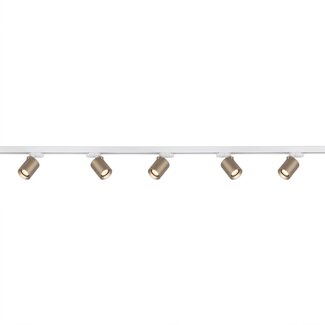 Artdelight 1-fase Railsysteem Megano 2m set (eindvoeding) - Wit/Champagne