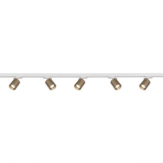 Artdelight 3-fase Railsysteem Megano 2m set (eindvoeding) - Wit/Champagne