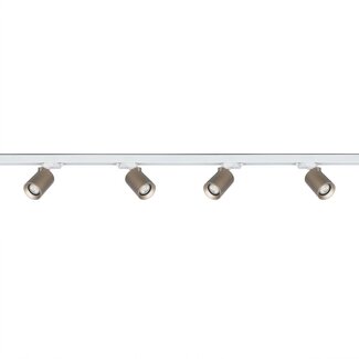 Artdelight 1-fase Railsysteem Megano 2m set (middenvoeding) - Wit/Champagne