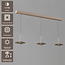 Artdelight Hanglamp Madison 3L - Champagne/Koffie