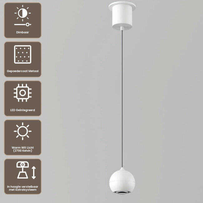 Artdelight Hanglamp Miami - Wit