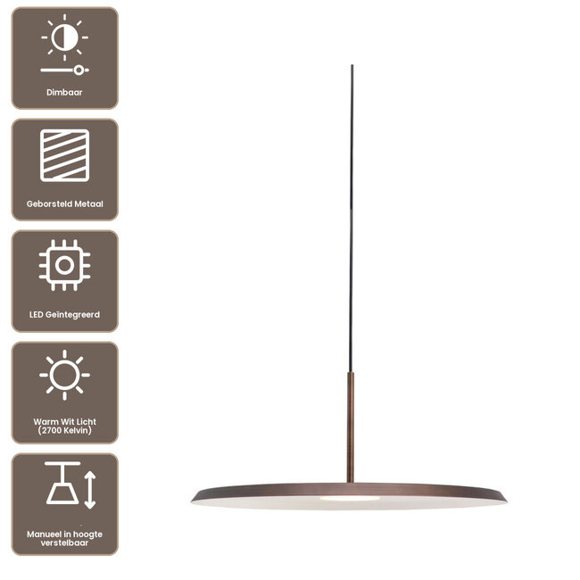 Artdelight Hanglamp Osorno - Koper