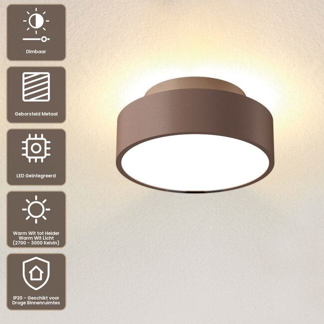 Artdelight Plafondlamp Chicago 150 - Donker Brons