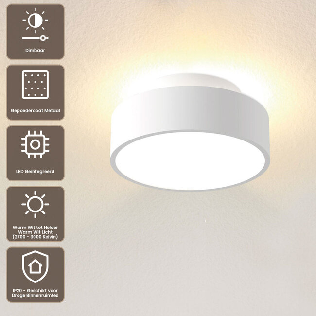 Artdelight Plafondlamp Chicago 150 - Wit