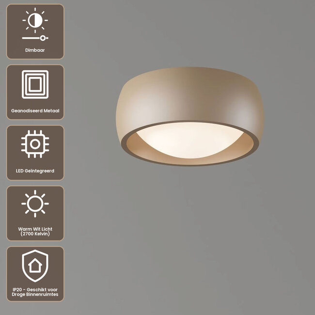 Artdelight Plafondlamp Montana - Champagne