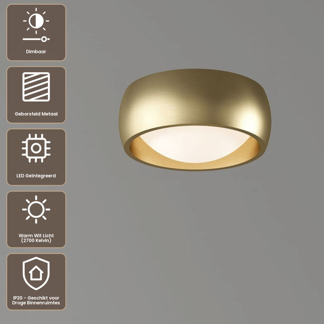 Artdelight Plafondlamp Montana - Goud