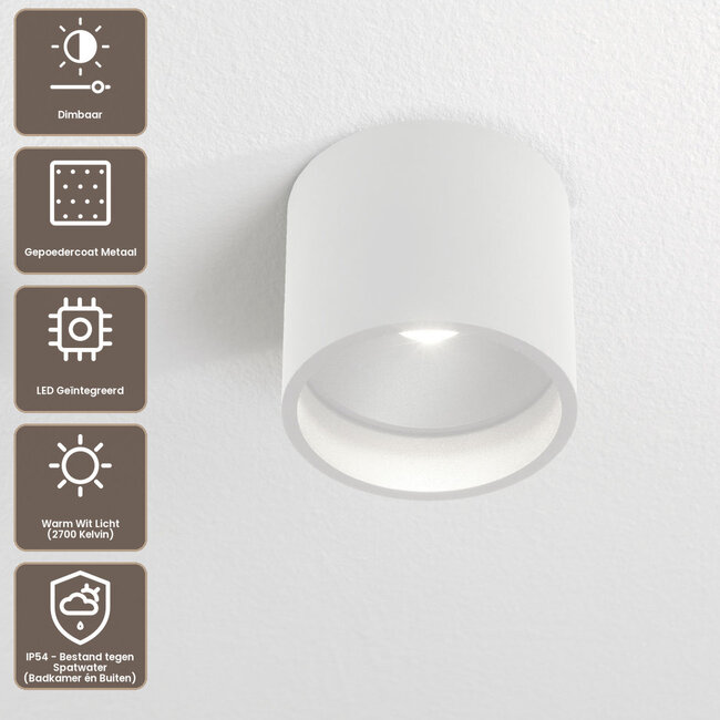 Artdelight Plafondlamp Ormond - Wit