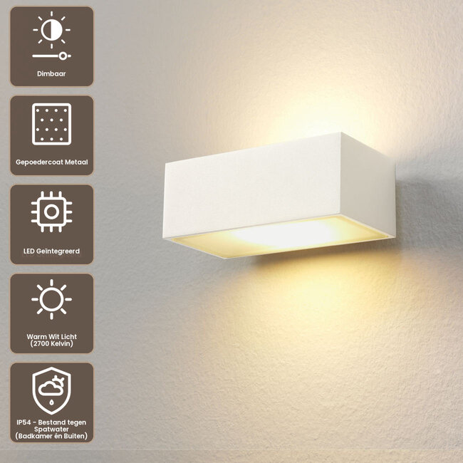 Artdelight Wandlamp Eindhoven 100 - Wit
